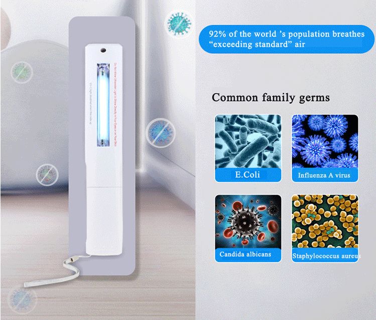 Ultraviolet Portable Disinfection Lamp Battery UV Sterilization lamp